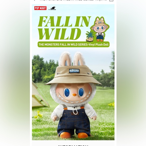 Fall In Wild Vinyl Face Plush Doll- Pop Mart Labubu - Picture 8 of 17